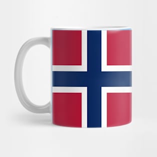 Elverum City in Norwegian Flag Mug